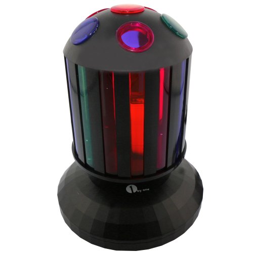 1byone Type QL-0079 Diameter 4.1" Disco Ball Light, LED Rotating Multicolor Flashing Disco Beacon Lights, Apply Lighting For DJ Disco House Party Hotel Stage Office Camping Field Etc, Lighting For Halloween And Christmas
