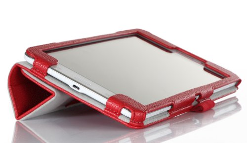 ProCase Samsung Galaxy Tab 4 8.0 Case with bonus stylus pen - Smart Cover Case with Stand for 8 inch Tab 4 Tablet 2014 (SM-T330 / T331 / T335), with Auto Sleep/Wake feature (Red)