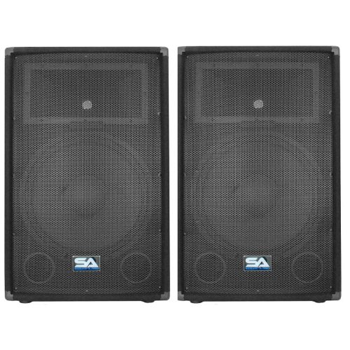 Seismic Audio - Pair of 15" PA DJ Speakers 700 Watts PRO Audio - Mains, Monitors, Bands, Karaoke, Churches, Weddings