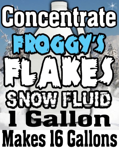 Concentrate Froggys Flakes Snow Juice Machine Fluid - Makes 16 Gallons Snow Formula: LONG LASTING (75+ Feet Float / Drop)