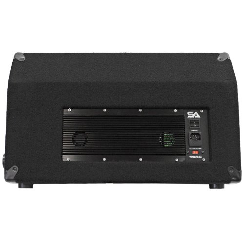 Seismic Audio - FL-10MP-PW-Pair - Pair of Premium Powered 2-Way 10" Floor / Stage Monitors with Titanium Horns
