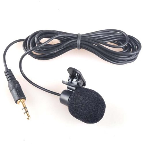 Neewer 3.5mm Hands Free Computer Clip on Mini Lapel Microphone (1x Lapel Microphone)