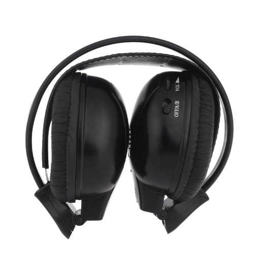Andoer Infrared Stereo Double-channel Wireless Headphone Headset IR Car Headrest DVD Player