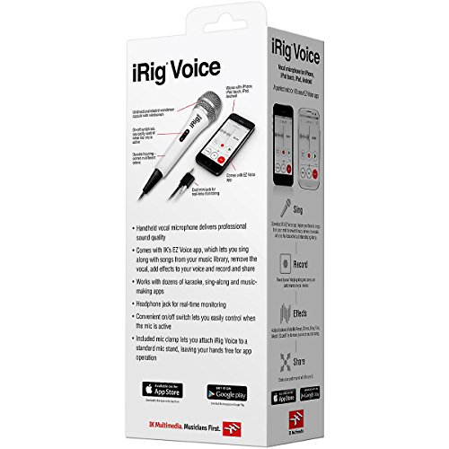 IK Multimedia iRig Voice (blue) karaoke microphone for smartphones and tablets