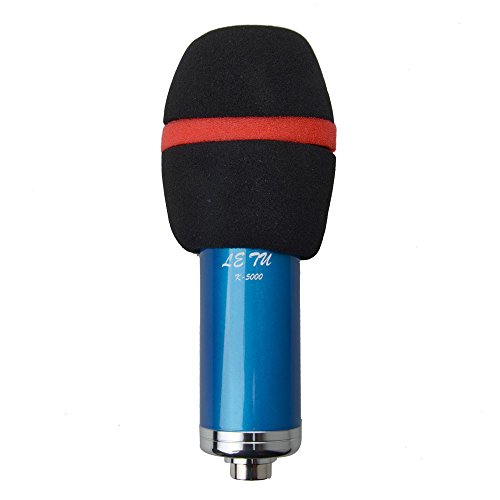 Micromall K-5000 Professional Condenser Multimedia Microphone + Shock Mount + Low-noise Cable + Microphone Sponge Cover Blue Color