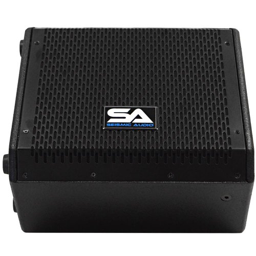 Seismic Audio - SAX-8M-Pair - Pair of Compact 8 Inch 2-Way Coaxial Floor / Stage Monitors with Titanium Horns