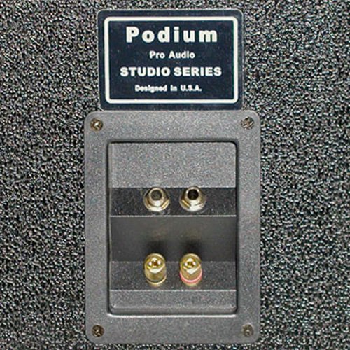 Podium Pro Studio Speakers 12" Two Way Pro Audio Monitor Pair and Stands DJ Set for PA Home or Karaoke TRAP12SET1