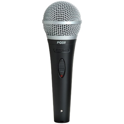 Shure PG58-XLR Cardioid Dynamic Vocal Microphone with XLR-to-XLR Cable