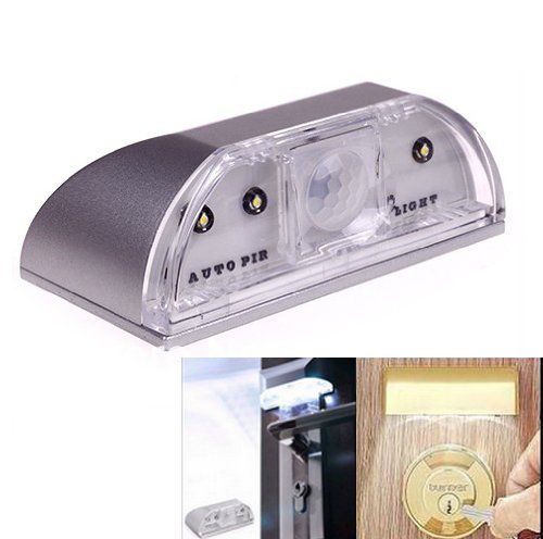 hkbayi New Auto PIR Door Keyhole Pyroelectric IR Motion Sensor Heat Temperature Detector LED Light Lamp