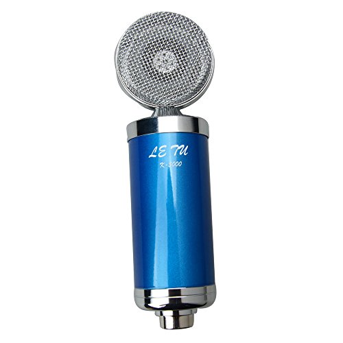 Micromall K-5000 Professional Condenser Multimedia Microphone + Shock Mount + Low-noise Cable + Microphone Sponge Cover Blue Color