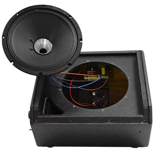 Seismic Audio - SAX-8M-Pair - Pair of Compact 8 Inch 2-Way Coaxial Floor / Stage Monitors with Titanium Horns