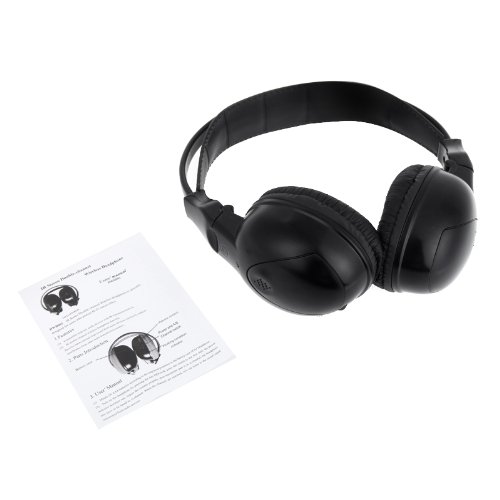 Andoer Infrared Stereo Double-channel Wireless Headphone Headset IR Car Headrest DVD Player