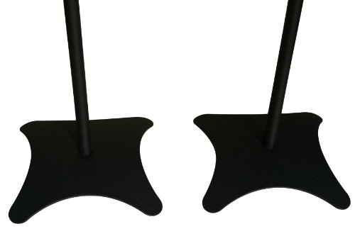 Lumi Universal Satellite Surround Sound Home Theater Theatre Speaker Stands - Black (Set of 4)