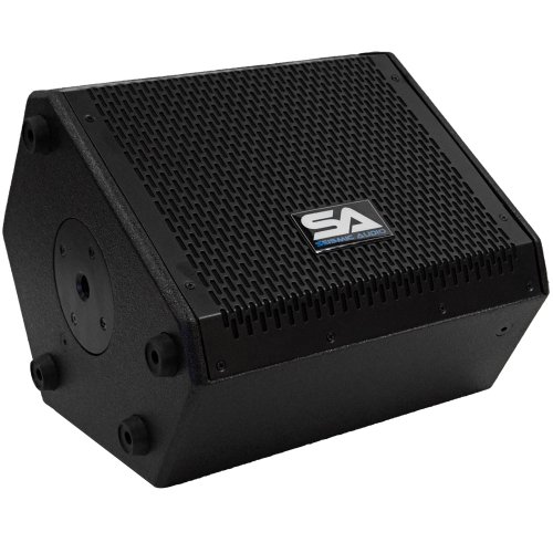 Seismic Audio - SAX-8M-Pair - Pair of Compact 8 Inch 2-Way Coaxial Floor / Stage Monitors with Titanium Horns