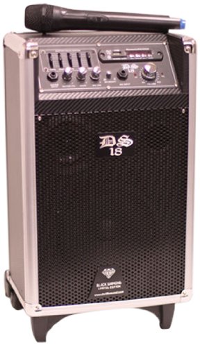 DS18 DS-PA965 6-Inch 800 Watts Battery Powered Speaker Box with BT/SD/EQ/MP3/AUX/Guitar Input and Wheels