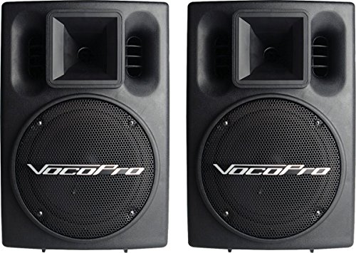 VocoPro  PV-802 (PAIR) Professional Stereo 400W Powered Vocal Speakers