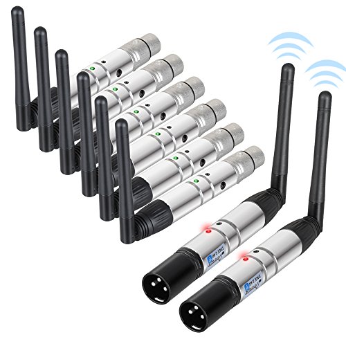 Donner® 8pcs DMX512 DMX Dfi DJ 2.4G Wireless 6 Receiver & 2 Transmitter Lighting Control