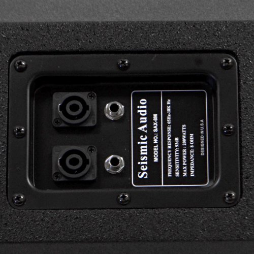 Seismic Audio - SAX-8M-Pair - Pair of Compact 8 Inch 2-Way Coaxial Floor / Stage Monitors with Titanium Horns
