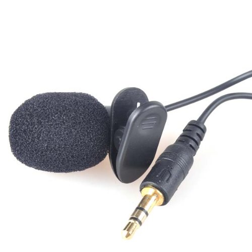Neewer 3.5mm Hands Free Computer Clip on Mini Lapel Microphone (1x Lapel Microphone)