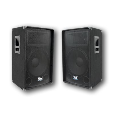 Seismic Audio - Pair of 12" PA DJ SPEAKERS & 12" FLOOR MONITORS with TITANIUM HORNS PRO AUDIO