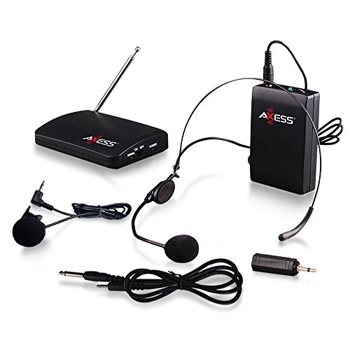 AXESS MPWL1503-BK Wireless Headset Microphone