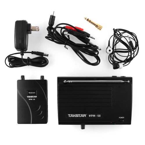 ZGY Professional In Ear Stage Audio Wireless Monitor System Receiver Transmitter Receiver Earphone 45db SNR Sensitivity with LED Indicator for Public On-stage Monitoring