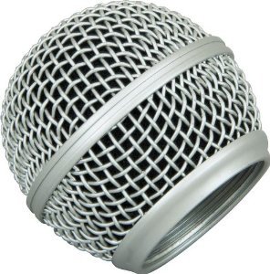 Mesh Replacement Microphone Grill Fits SM-58, Nickel Finish
