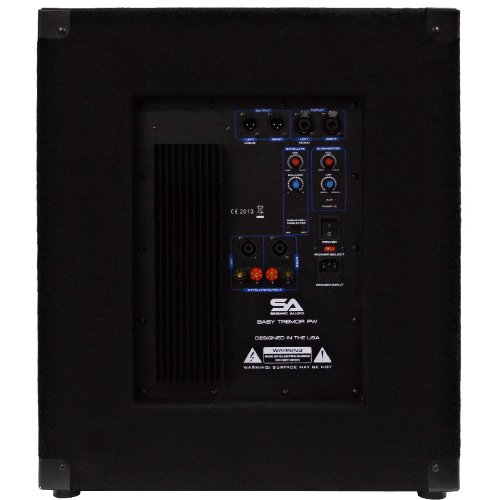 Seismic Audio - Baby-Tremor_PW - Powered 15" Pro Audio Subwoofer Cabinet - 300 Watts RMS - PA/DJ Stage, Studio, Live Sound Active 15 Inch Subwoofer