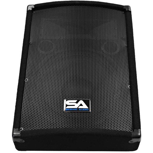 Seismic Audio - Pair of 12" Floor Wedge Style Monitors - Studio, Stage, or Floor use - PA/DJ Speakers