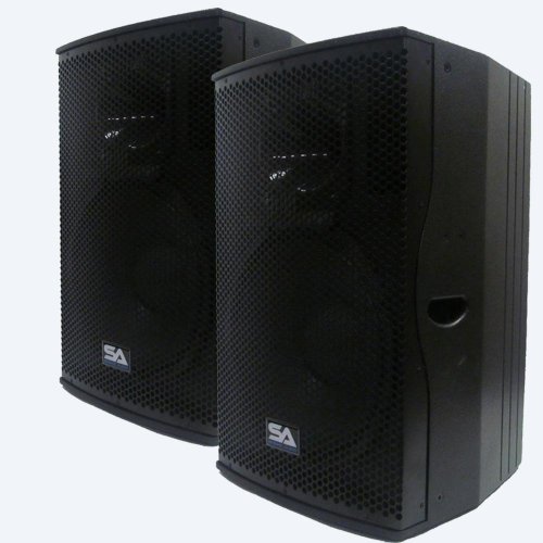 Seismic Audio - Magma-15-Pair - Pair of Premium 15" Full Range / Bi-Amp 2-Way Loudspeaker Cabinets - PA DJ Band, Live Sound Loudspeaker Cabinets
