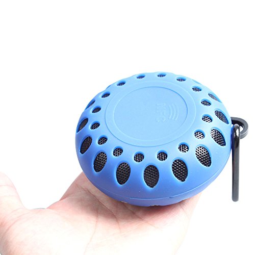 Boriyuan New Ultra-Portable Honeycomb Pattern Outdoor Sports Speaker Waterproof Bluetooth Wireless Stereo with NFC HiFi Speaker Shower Pool Car Hands-free Mic for Apple iPhone 3 3G 3S 4 4S 5 5C 5S / 4.7'' iphone 6 / 5.5'' iPhone 6 Plus, iPad 2 3 4 5 Air Mini, Samsung Galaxy S5 I9600/ S4 I9500/ S4 Mini/ Note 2 N7100/ Note 3 N9000/ Note 4/ Mega 6.3 I9200, LG G2/ G3/ G Flex/ G Pro 2, Sony Xperia Z L36h/ Z1S/ Z2, Motorola Moto G/ X, Blackberry Z10/ Z30, HTC One M7/ Max/ M8, Nokia Lumia 920 520 1020 1520, Google Nexus and All Bluetooth-enabled Mobile Phones, Mp3 MP4 Players, Tablets, PC and Laptops etc - Blue
