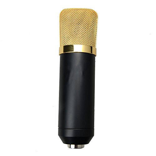 Micromall K-700 Professional Condenser Multimedia Microphone + Shock Mount + Low-noise Cable + Microphone Sponge Cover - Black