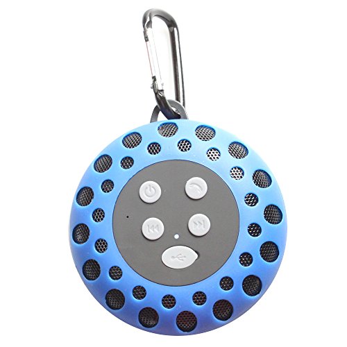 Boriyuan New Ultra-Portable Honeycomb Pattern Outdoor Sports Speaker Waterproof Bluetooth Wireless Stereo with NFC HiFi Speaker Shower Pool Car Hands-free Mic for Apple iPhone 3 3G 3S 4 4S 5 5C 5S / 4.7'' iphone 6 / 5.5'' iPhone 6 Plus, iPad 2 3 4 5 Air Mini, Samsung Galaxy S5 I9600/ S4 I9500/ S4 Mini/ Note 2 N7100/ Note 3 N9000/ Note 4/ Mega 6.3 I9200, LG G2/ G3/ G Flex/ G Pro 2, Sony Xperia Z L36h/ Z1S/ Z2, Motorola Moto G/ X, Blackberry Z10/ Z30, HTC One M7/ Max/ M8, Nokia Lumia 920 520 1020 1520, Google Nexus and All Bluetooth-enabled Mobile Phones, Mp3 MP4 Players, Tablets, PC and Laptops etc - Blue