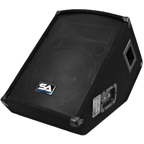 Seismic Audio - Pair of 12" Floor Wedge Style Monitors - Studio, Stage, or Floor use - PA/DJ Speakers