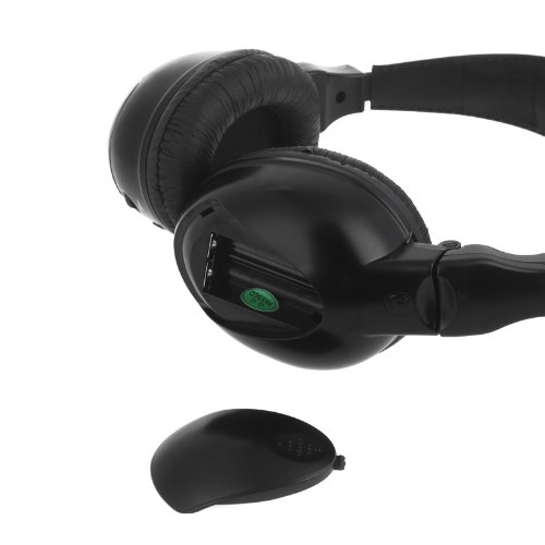 Andoer Infrared Stereo Double-channel Wireless Headphone Headset IR Car Headrest DVD Player