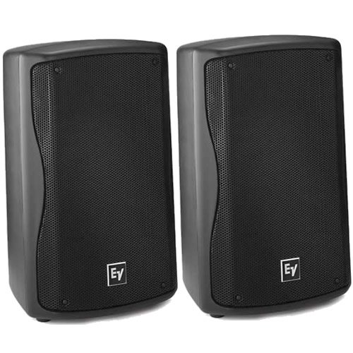 EV Electro Voice ZX190 Black Compact 8″ DJ PA Monitor Speakers PAIR (2