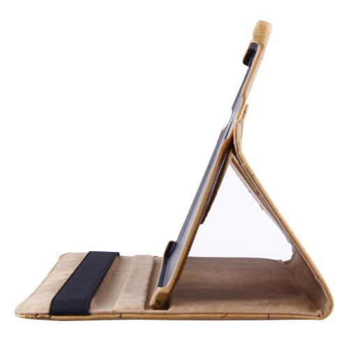 TOPCHANCES 2013 kindle fire HDX 8.9 Map Design PU Leather Case with 360 Degree Rotating STAND and Retina Display-Orange(Auto Sleep and Wake Speciality)