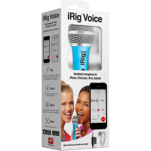 IK Multimedia iRig Voice (blue) karaoke microphone for smartphones and tablets