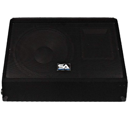 Seismic Audio - 12 Inch 250 Watts Floor Monitors Studio, Stage, or Floor use - PA/DJ Speakers - Bar, Band, Karaoke, Church, Drummer use