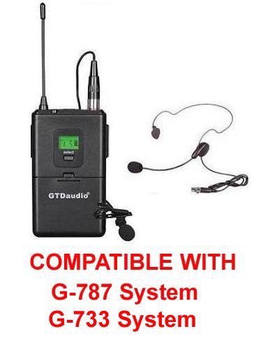 GTD Audio Body Pack Transmitter Compatible With G-787 , G-733 Receiver Series