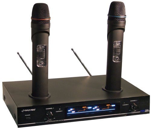 PYLE-PRO PDWM3000 - Dual VHF Rechargeable Wireless Microphone System
