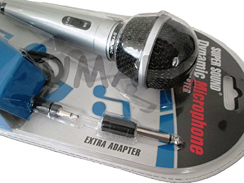 Dynamic MIC Microphone w/Extra Adapter Karaoke Systems & Computers 3.5mm & 6.3mm