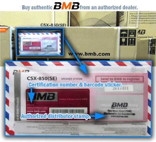 BMB CSJ-210(SE) 200W 6-Inch 2-Way Compact Karaoke Speakers, Set of 2