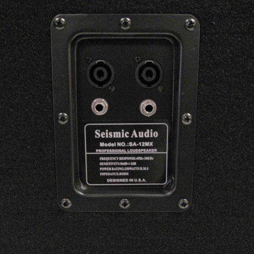 Seismic Audio - Pair of 12" 500 Watts Floor Monitors Studio, Stage, or Floor use - PA/DJ Speakers