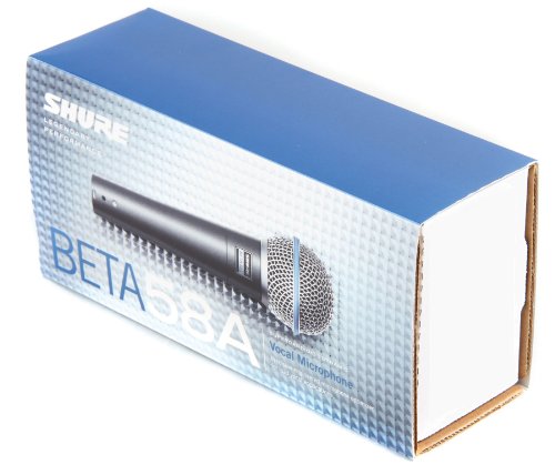 Shure BETA 58A Supercardioid Dynamic Microphone with High Output Neodymium Element for Vocal/Instrument Applications
