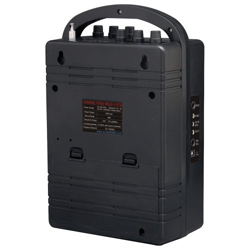 Audio2000s Wp-604b/hl Battery Powered Dual Channel Wireless Microphone Portable Pa System
