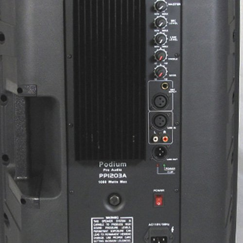 1 Pair of New 1200 Watts Band DJ PA Karaoke Active Powered 12" Loud Speakers w/ Bluetooth PP1203AB