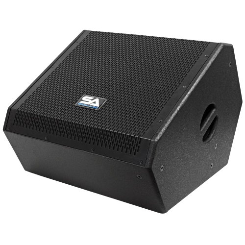 Seismic Audio - SAX-12M - Compact 12 Inch 2-Way Coaxial Floor / Stage Monitor with Titanium Horn - 250 Watts RMS - PA/DJ Stage, Studio, Live Sound 12 Inch Monitor
