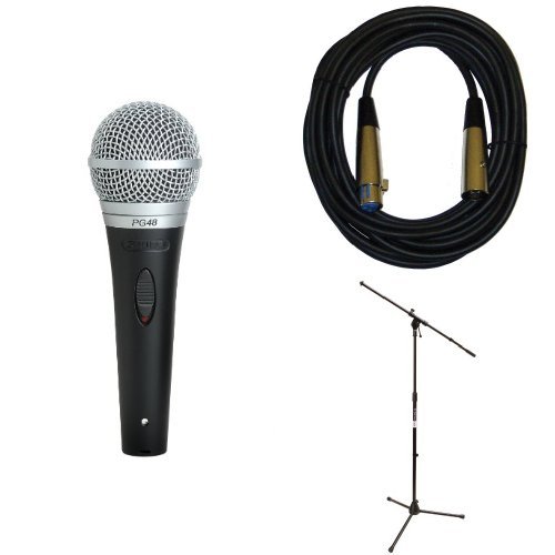 Shure PG48-LC With Cable, Stand, and Foam Windscreen