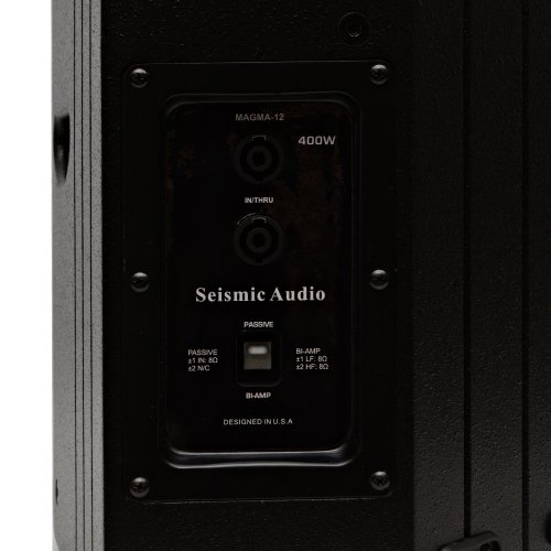 Seismic Audio - Magma-12-Pair - Pair of Premium 12" Full Range / Bi-Amp 2-Way Loudspeaker Cabinets - PA DJ Band, Live Sound Loudspeaker Cabinets